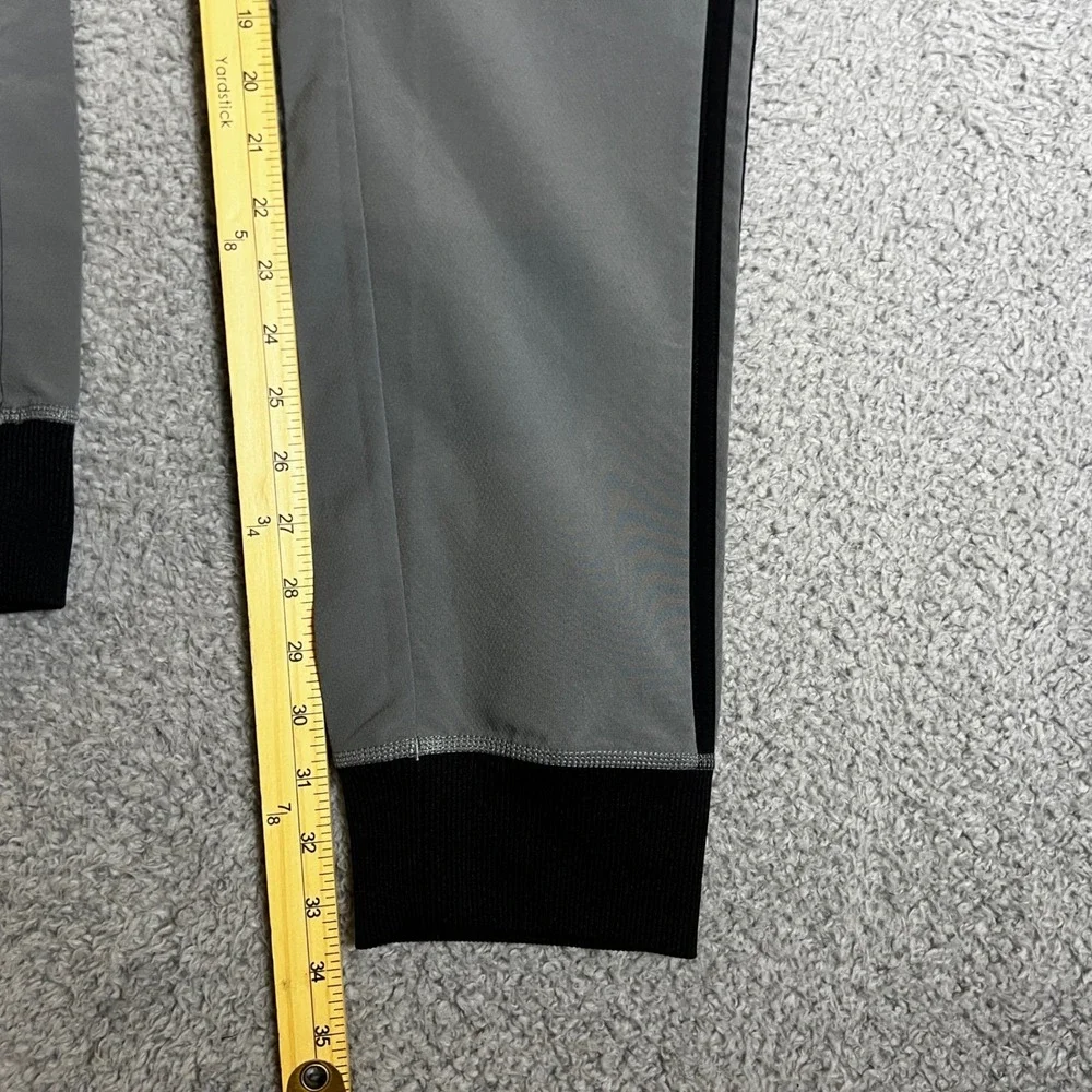 Adidas Jogger‎ Pants Mens M Grey Black Stripes Athletic Track Drawstring Run Gym